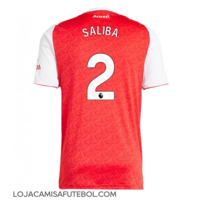 Camisa de Futebol Arsenal William Saliba #2 Equipamento Principal 2025-26 Manga Curta Camisa de Futebol Arsenal William Saliba #2 Equipamento Principal 2025-26 Manga Curta